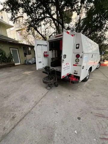Magnet Plumbing service vehicle on-site for Grease Trap Cleaning in Trabuco Canyon